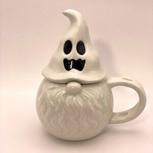 Global Design Gnome Ghost Lidded Large Mug Witch Hat Halloween 14 oz Coffee Tea